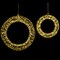 Northlight LED Lighted Hanging Christmas Wreath Decorations - 18" - Set of 2 - Gold Lights